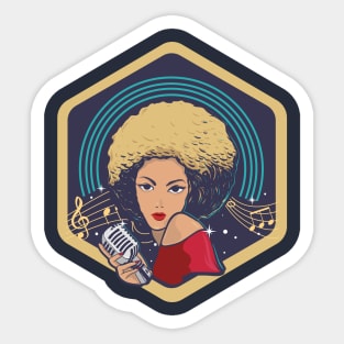 Afro Latina lady singer Sticker